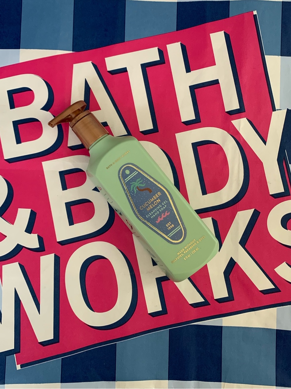 NWT Bath & Body Works Cucumber Melon Cleansing Gel Hand Soap